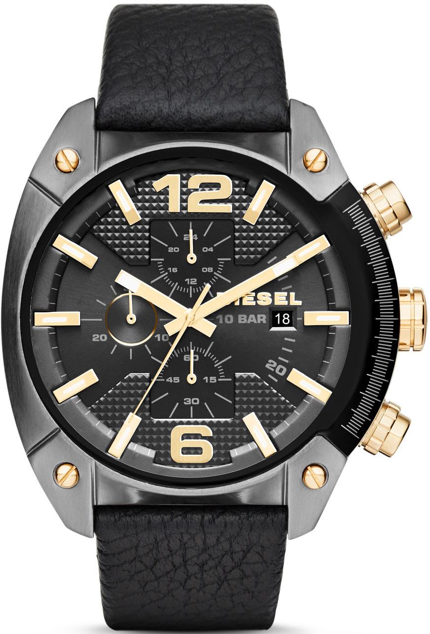 Diesel DZ4375 Takvimli 42 mm Siyah Deri Kordon Analog Kol Saati