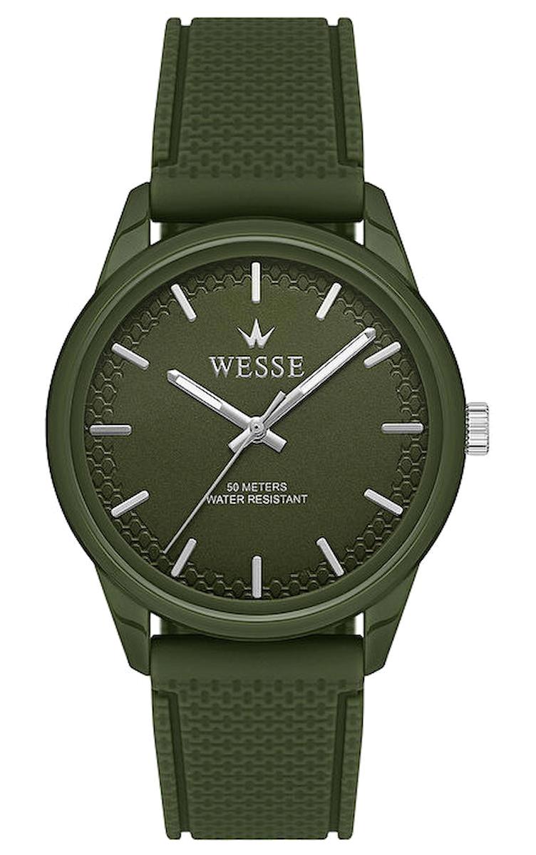 Wesse WWG209304 40 mm Yeşil Silikon Kordon Analog Erkek Kol Saati
