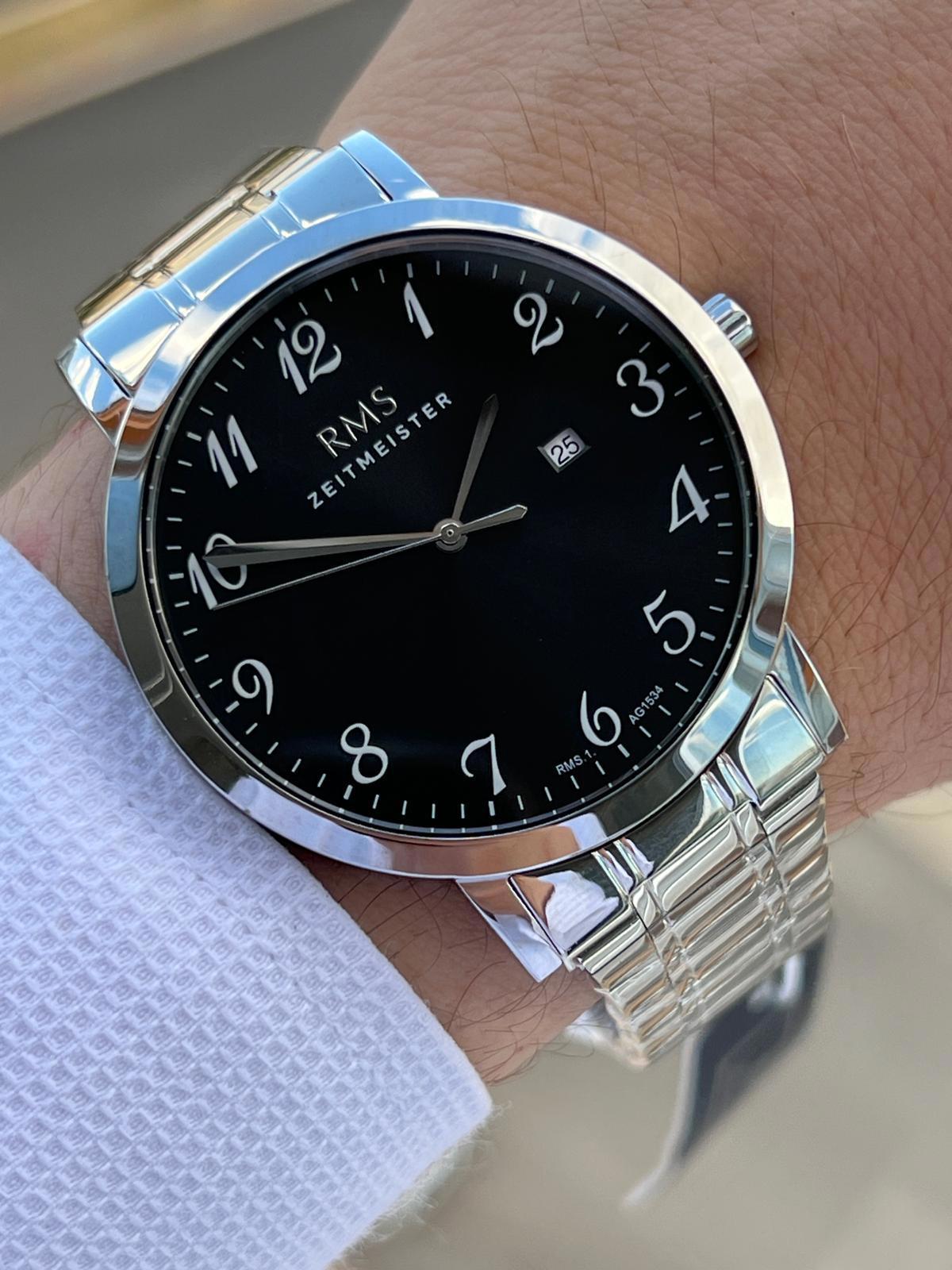 Romanson AG1534.11 Takvimli Çelik Kordon Analog Erkek Kol Saati