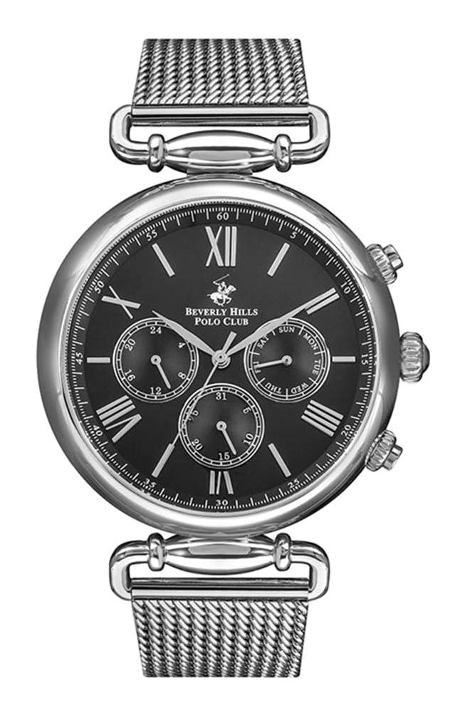 Beverly Hills Polo Club BP3146X350 Takvimli 44 mm Çelik Kordon Analog Kol Saati