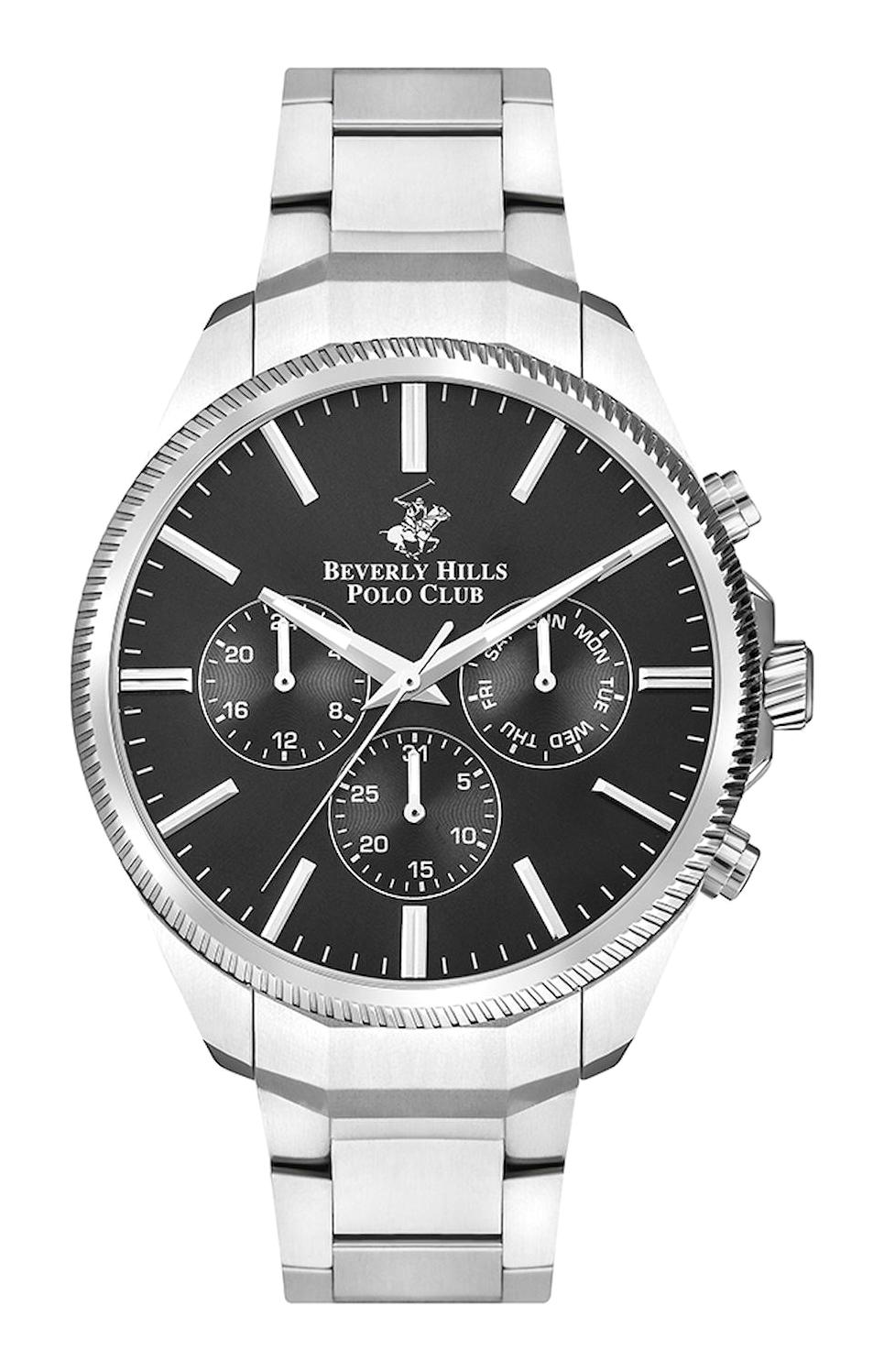 Beverly Hills Polo Club BP3379X350 Takvimli 44 mm Metal Kordon Analog Erkek Kol Saati