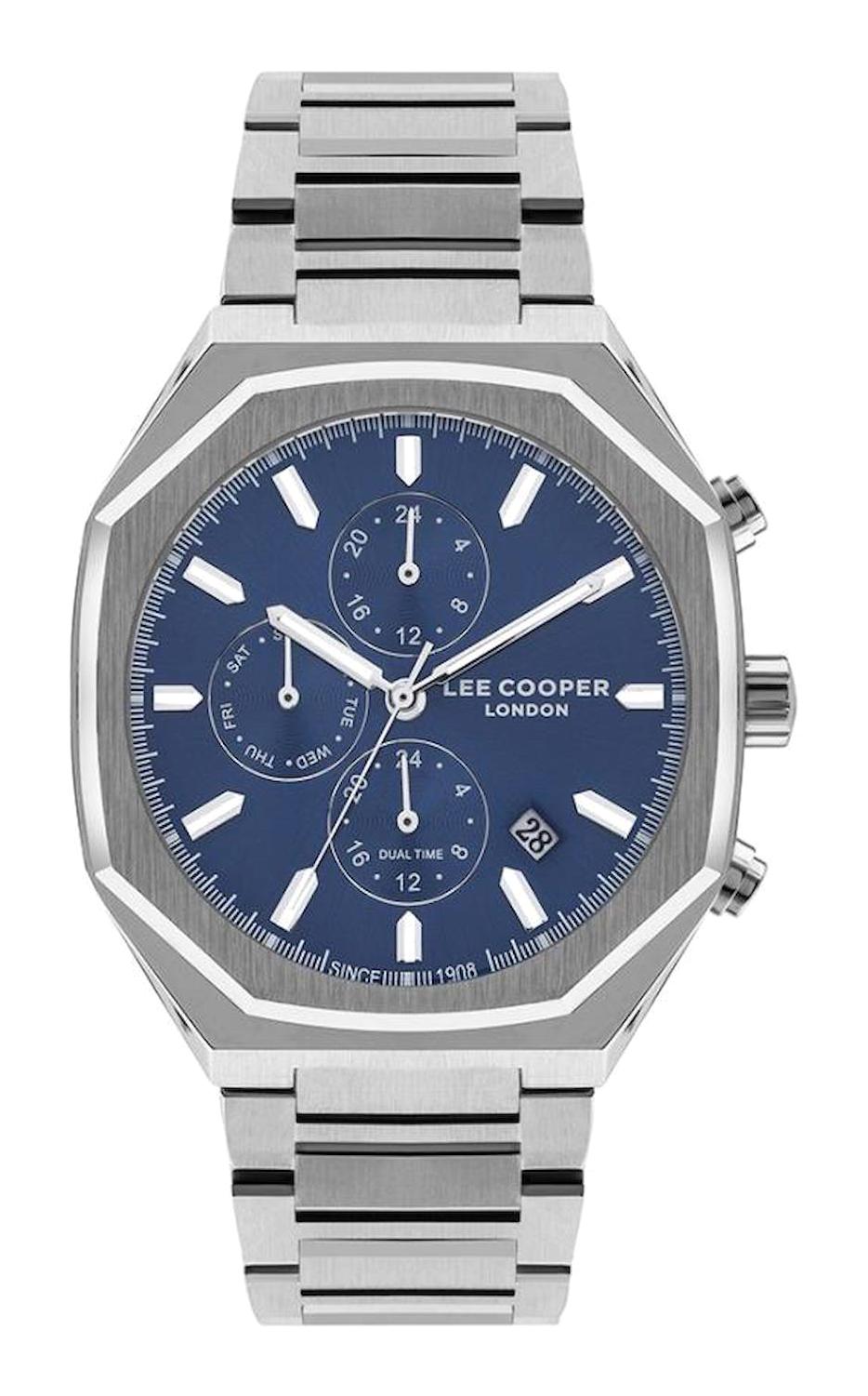 Lee Cooper LC07617.390-NM Takvimli 42 mm Çelik Kordon Analog Erkek Kol Saati