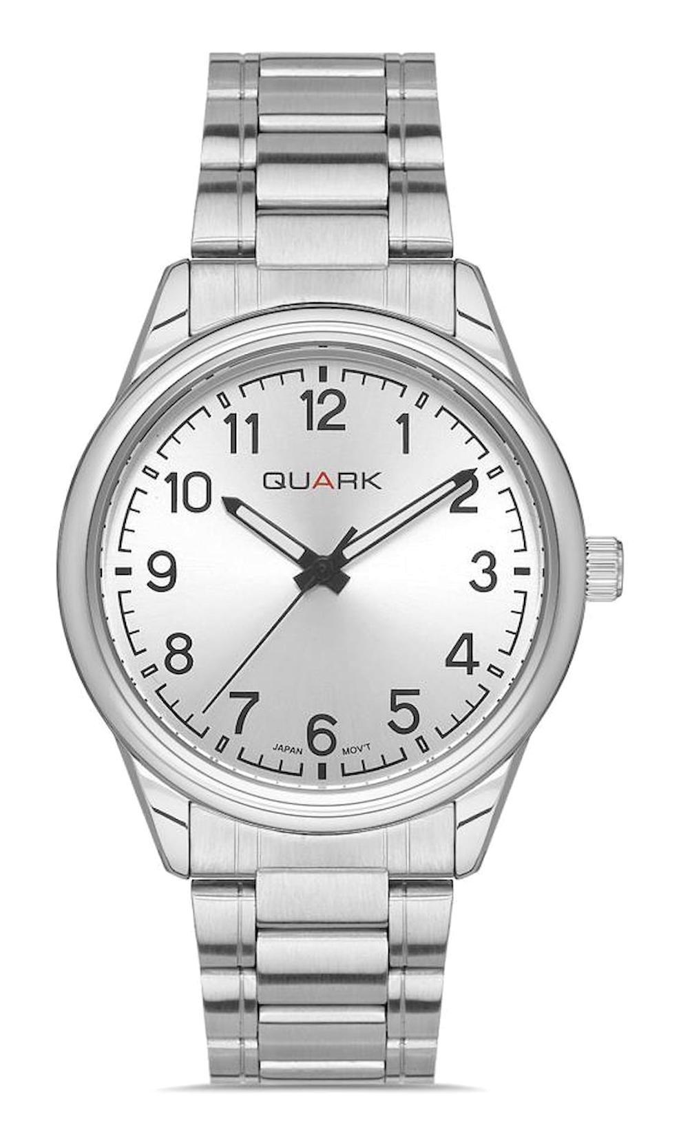 Quark QM-V005D-7B4 Takvimli 40 mm Çelik Kordon Analog Erkek Kol Saati