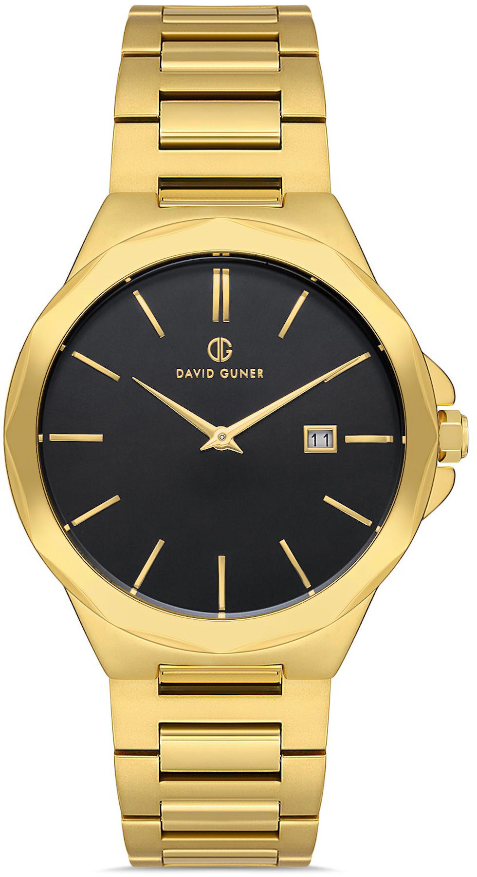 David Guner DG-8421GA-B2 Takvimli 42 mm Çelik Kordon Analog Kol Saati