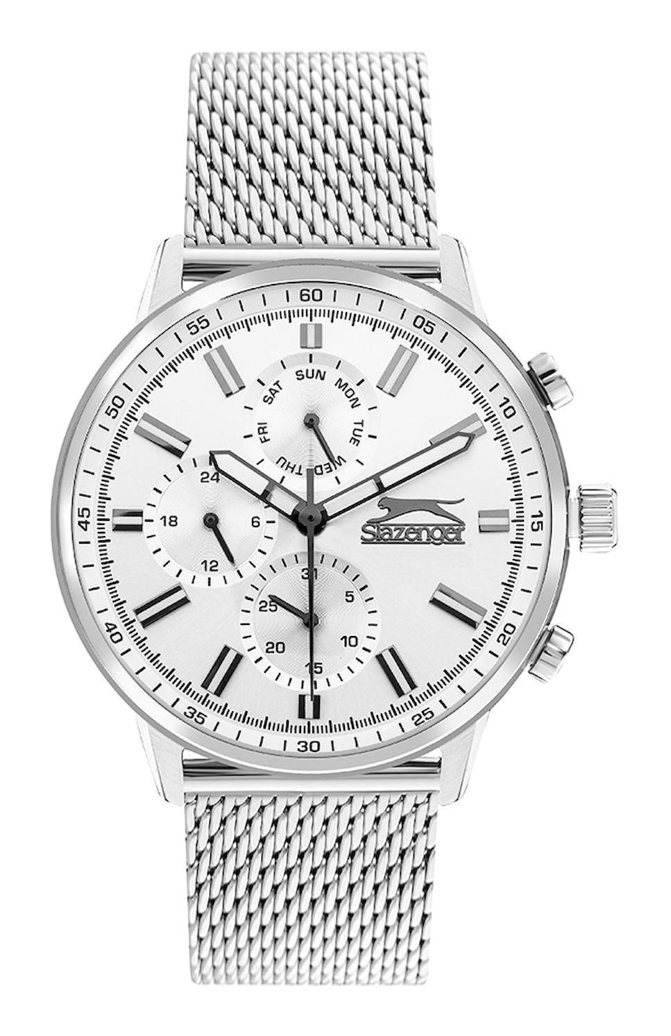 Slazenger SL.09.2263.2.01 Takvimli 45 mm Gri Plastik Kordon Analog Kol Saati