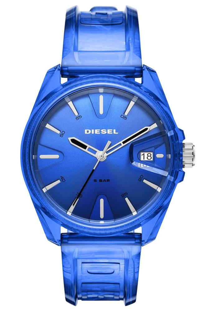 Diesel DZ1927 Takvimli 44 mm Mavi Silikon Kordon Analog Kol Saati