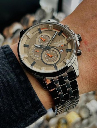 Ferrucci FCF.13110M.05 Takvimli 43 mm Çelik Kordon Analog Erkek Kol Saati