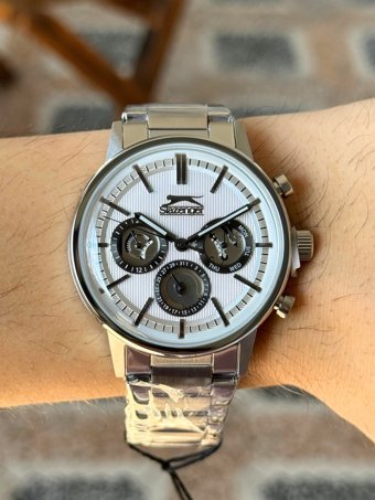 Slazenger SL.FT.1.112 Takvimli 41-45 mm Çelik Kordon Analog Erkek Kol Saati