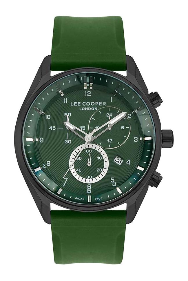 Lee Cooper LC07350.675 Takvimli Yeşil Silikon Kordon Analog Erkek Kol Saati