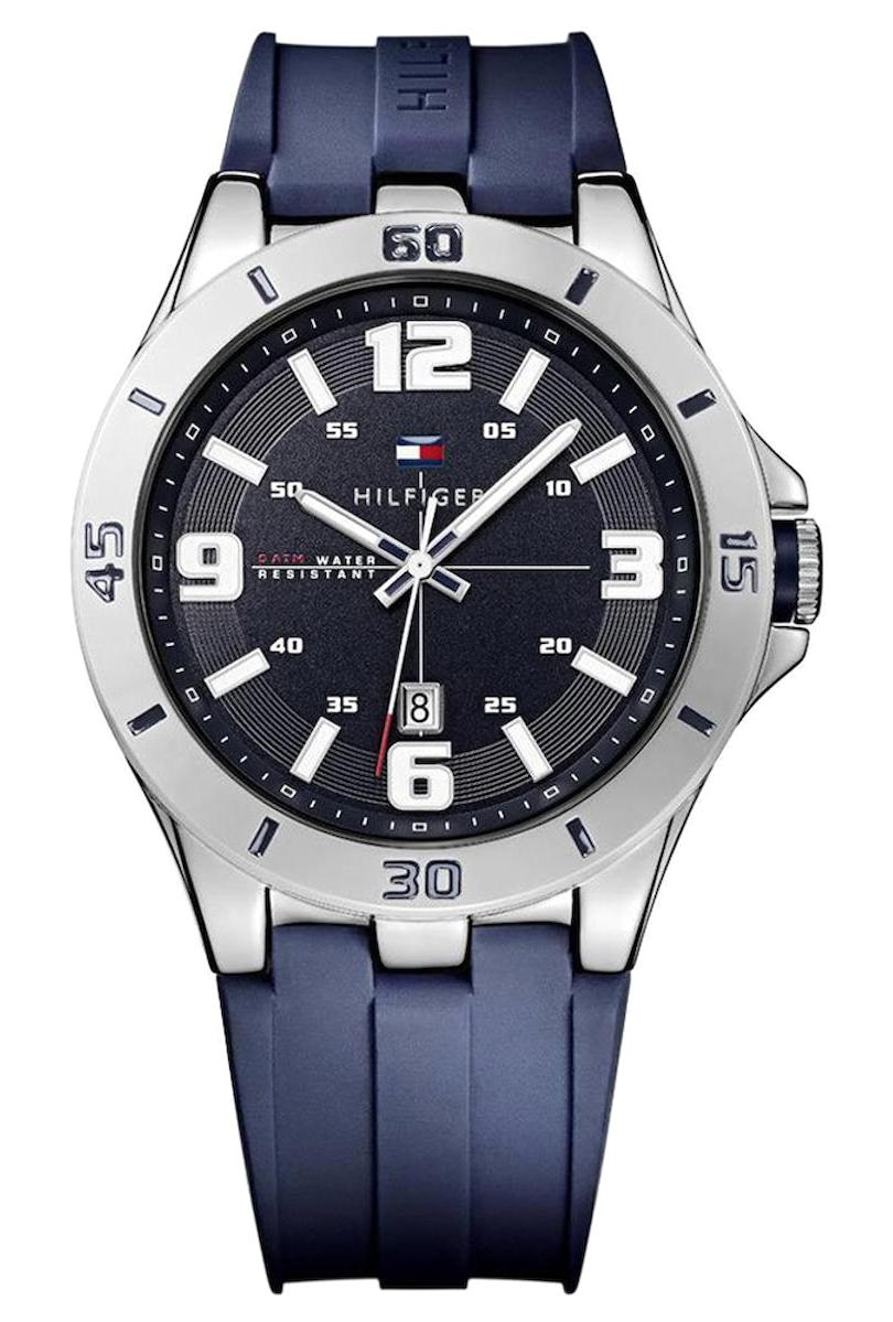 Tommy Hilfiger TH1791062 Takvimli 44 mm Lacivert Silikon Kordon Analog Kol Saati