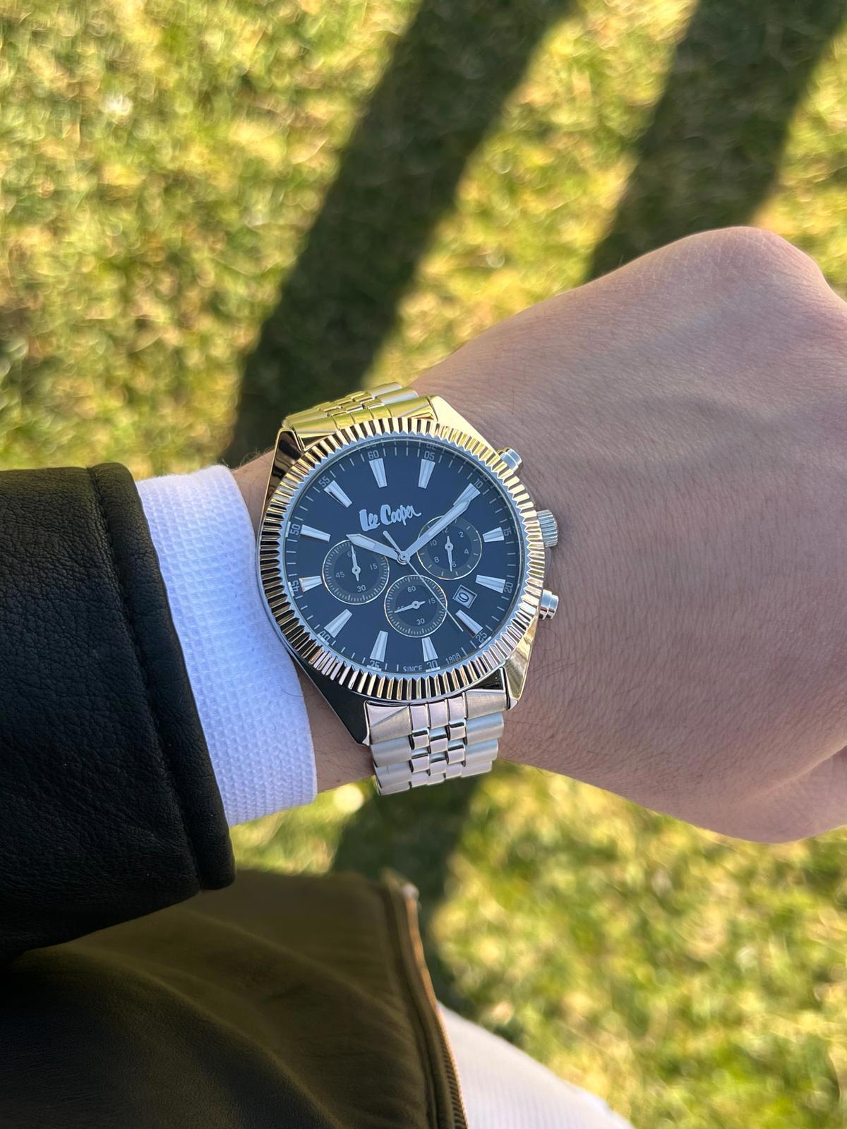 Lee Cooper LCE07838.390 Takvimli 46-50 mm Çelik Kordon Analog Erkek Kol Saati