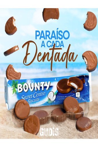 Bounty Secret Centre Biscuits Sütlü Çikolata 132 gr 3 Adet