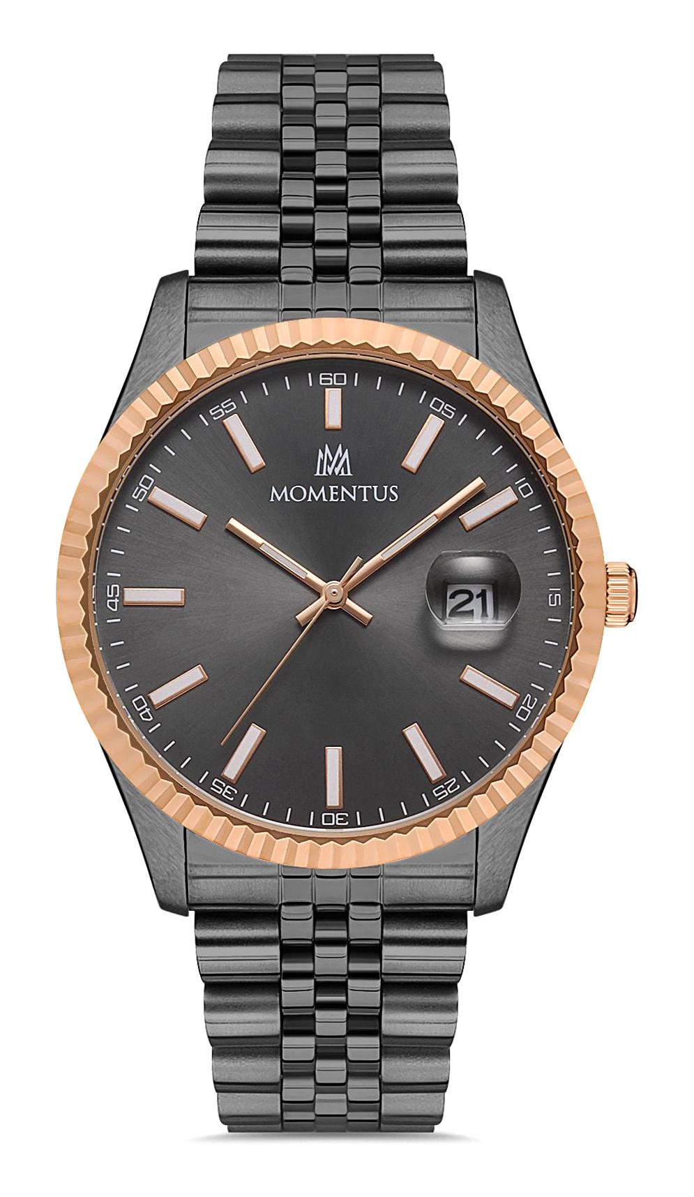 Momentus CM131T-05SR Takvimli 41 mm Çelik Kordon Analog Erkek Kol Saati