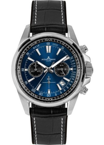 Jacques Lemans LİVERPOOL 1-2117S Pusulalı Takvimli 44 mm Siyah Çelik Kordon Analog Erkek Kol Saati