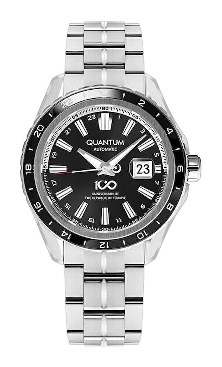 Quantum QTC2023 Takvimli 44 mm Çelik Kordon Analog Erkek Kol Saati