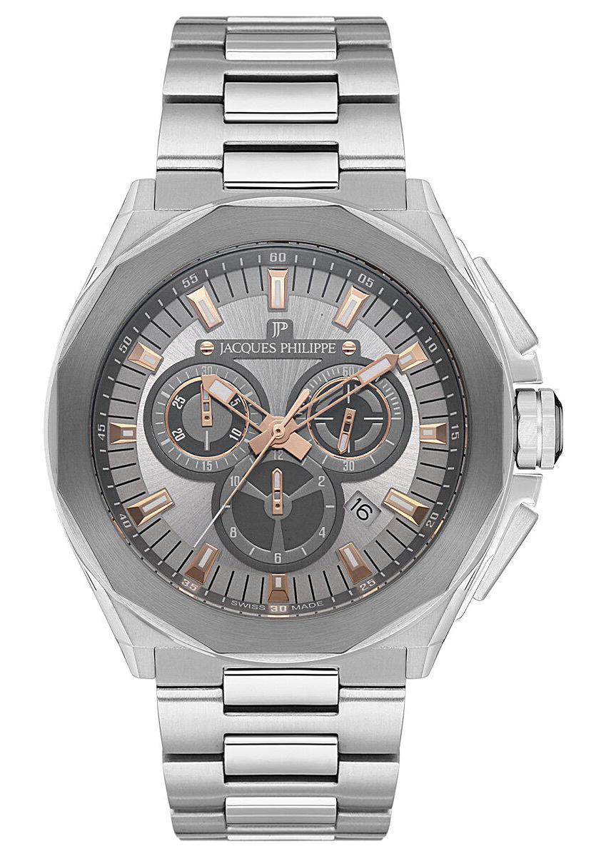 Jacques Philippe JPQGC301346 Takvimli 45 mm Çelik Kordon Analog Erkek Kol Saati