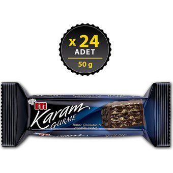 Eti Karam Gurme Bitter Çikolata 50 gr 24 Adet