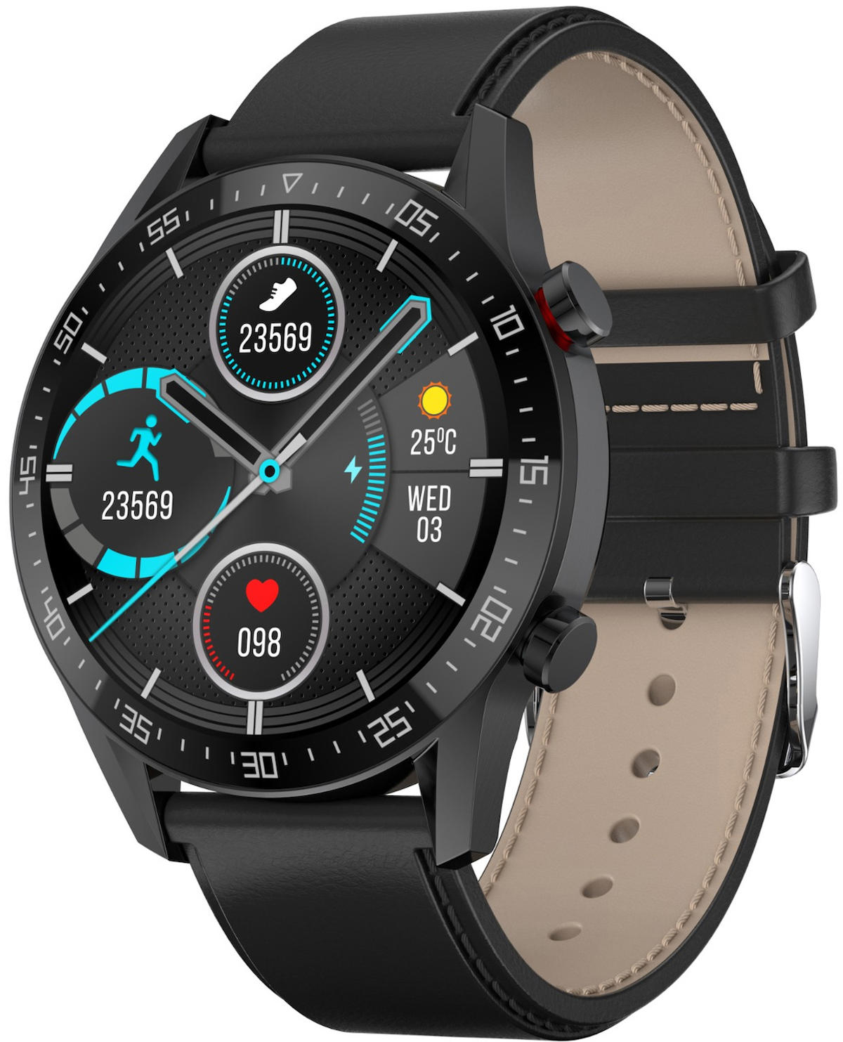 Quark QSM-114L-1A Takvimli 46-50 mm Siyah Kordon Analog Kol Saati