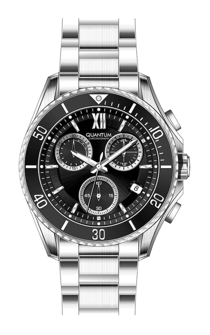 Quantum PWG1123.350 Takvimli 45 mm Çelik Kordon Analog Erkek Kol Saati
