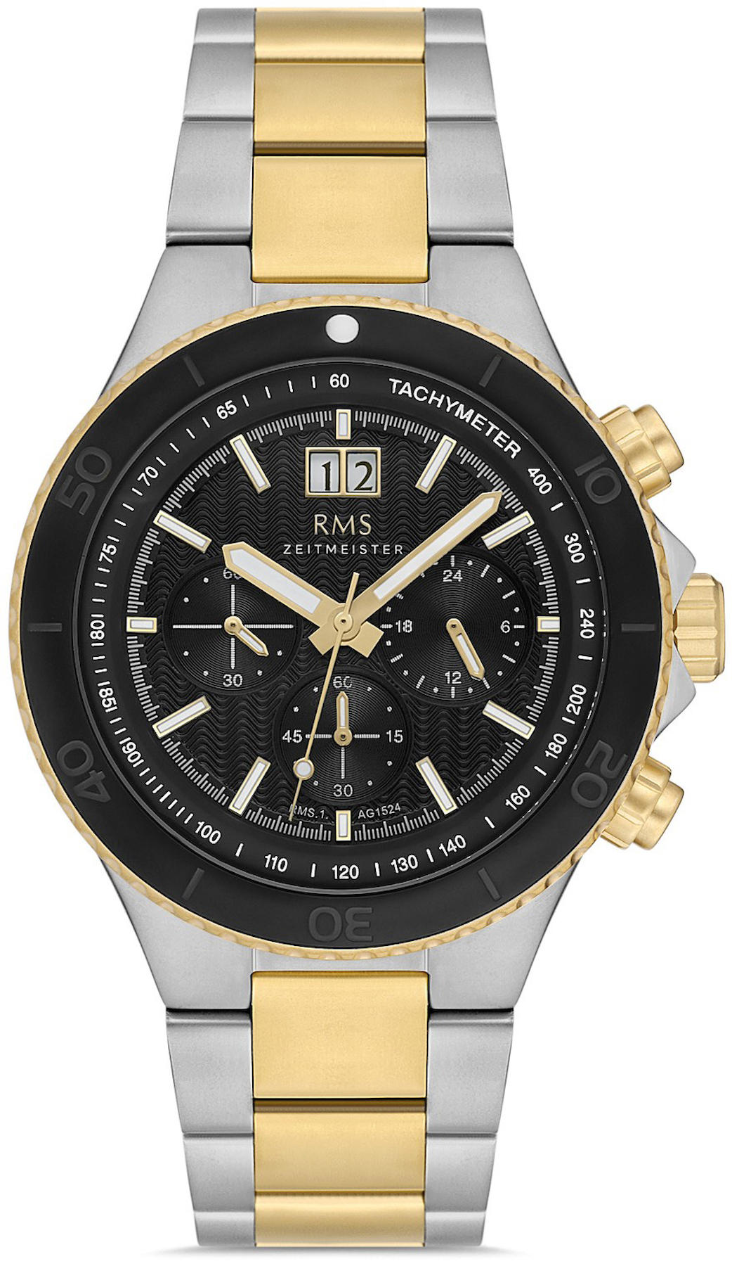 Romanson RMS.1.AG1524.05 Takvimli 44 mm Altın - Beyaz Çelik Kordon Analog Kol Saati