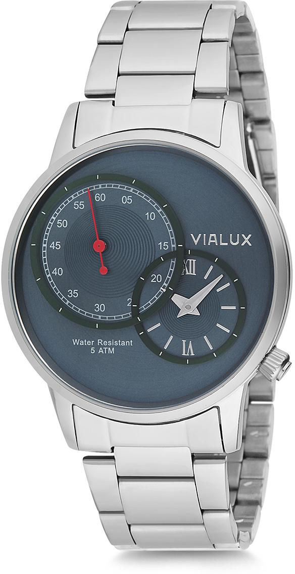 Vialux VX551S-11SY 43 mm Çelik Kordon Analog Kol Saati