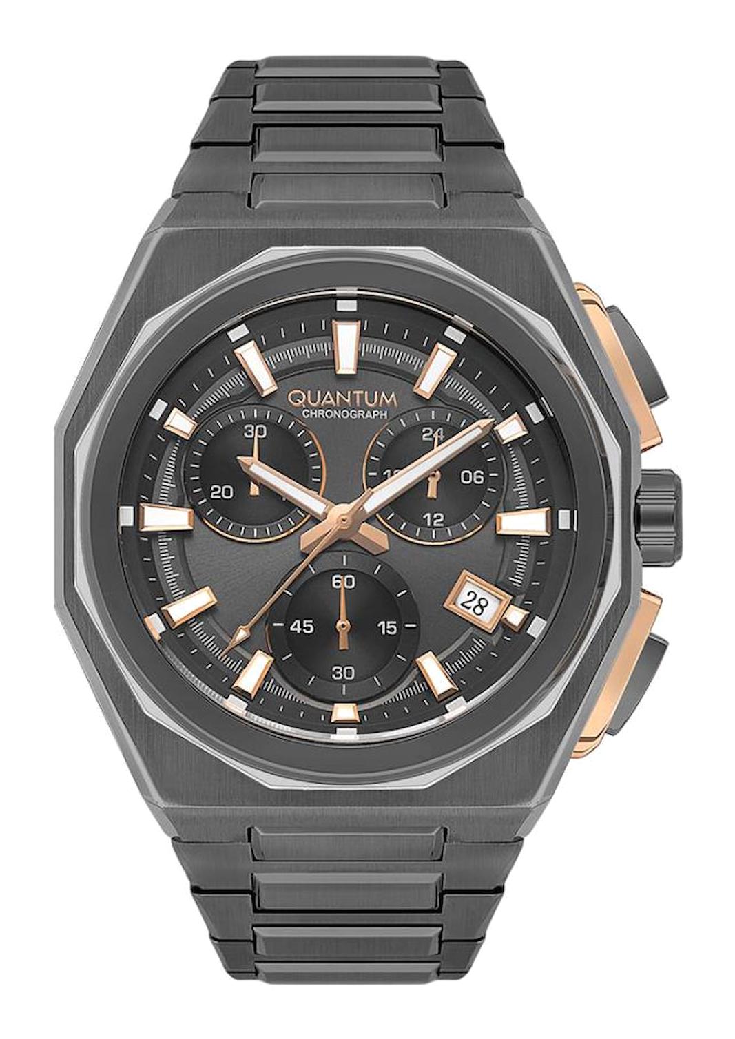 Quantum PWG1079.650 Takvimli 44 mm Çelik Kordon Analog Erkek Kol Saati