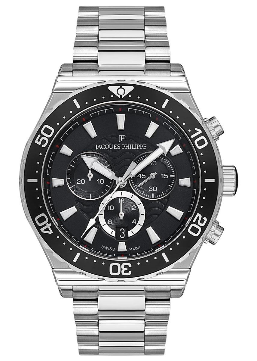 Jacques Philippe JPQGC201316 Takvimli 45 mm Çelik Kordon Analog Erkek Kol Saati