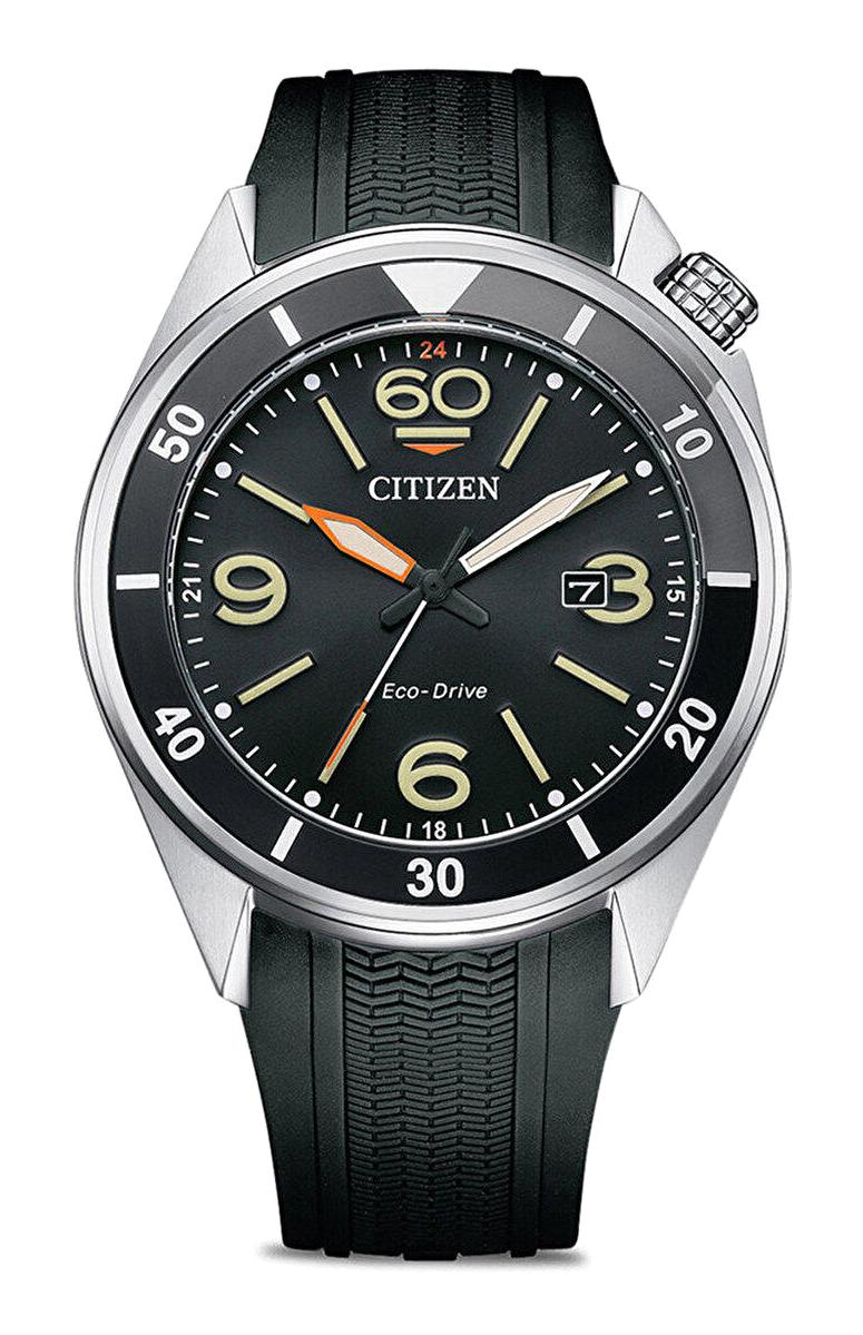 Citizen AW1710-12E Takvimli 42 mm Siyah Silikon Kordon Analog Erkek Kol Saati