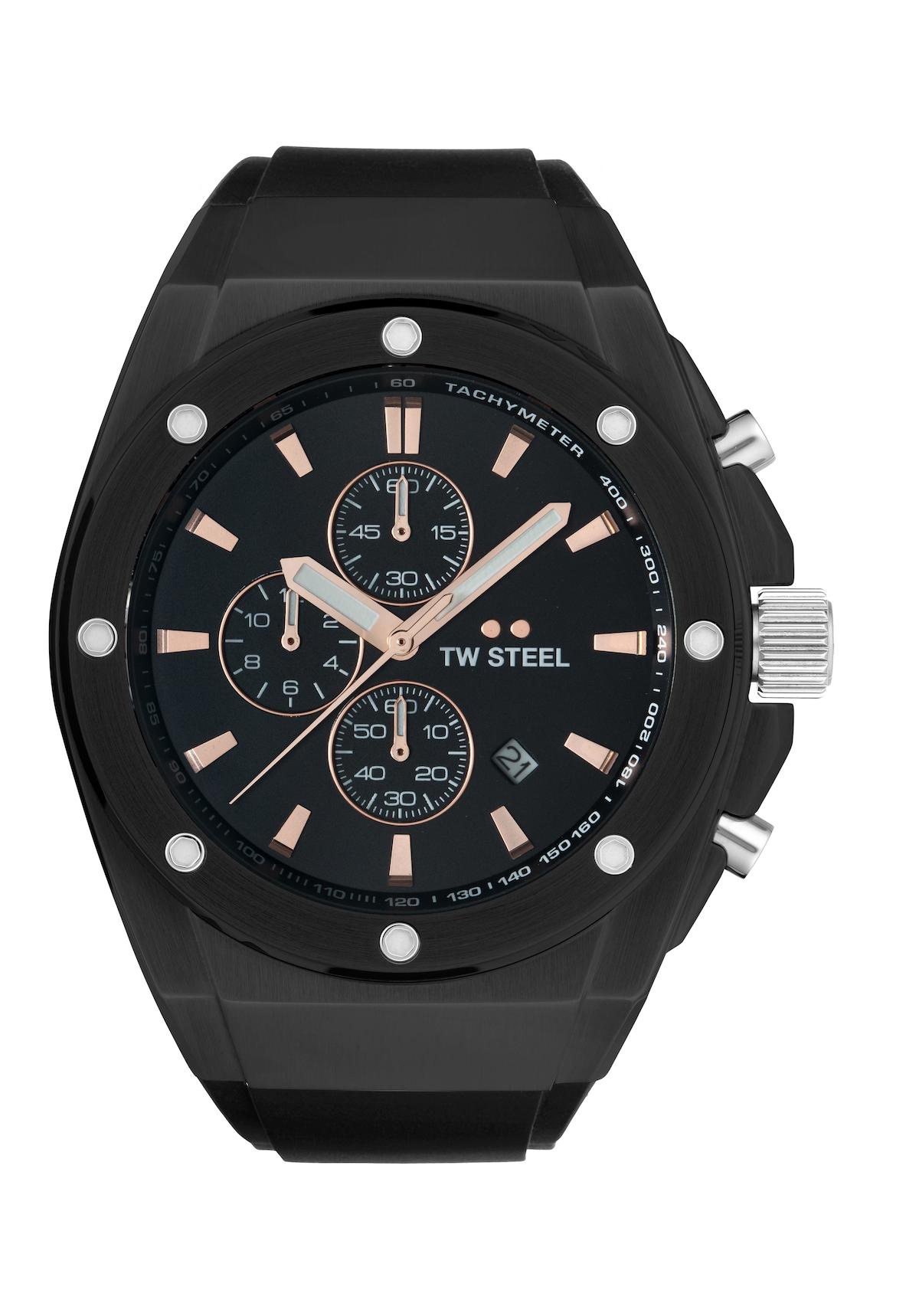 Tw Steel TW-CE4102 Takvimli 44 mm Siyah Silikon Kordon Analog Erkek Kol Saati