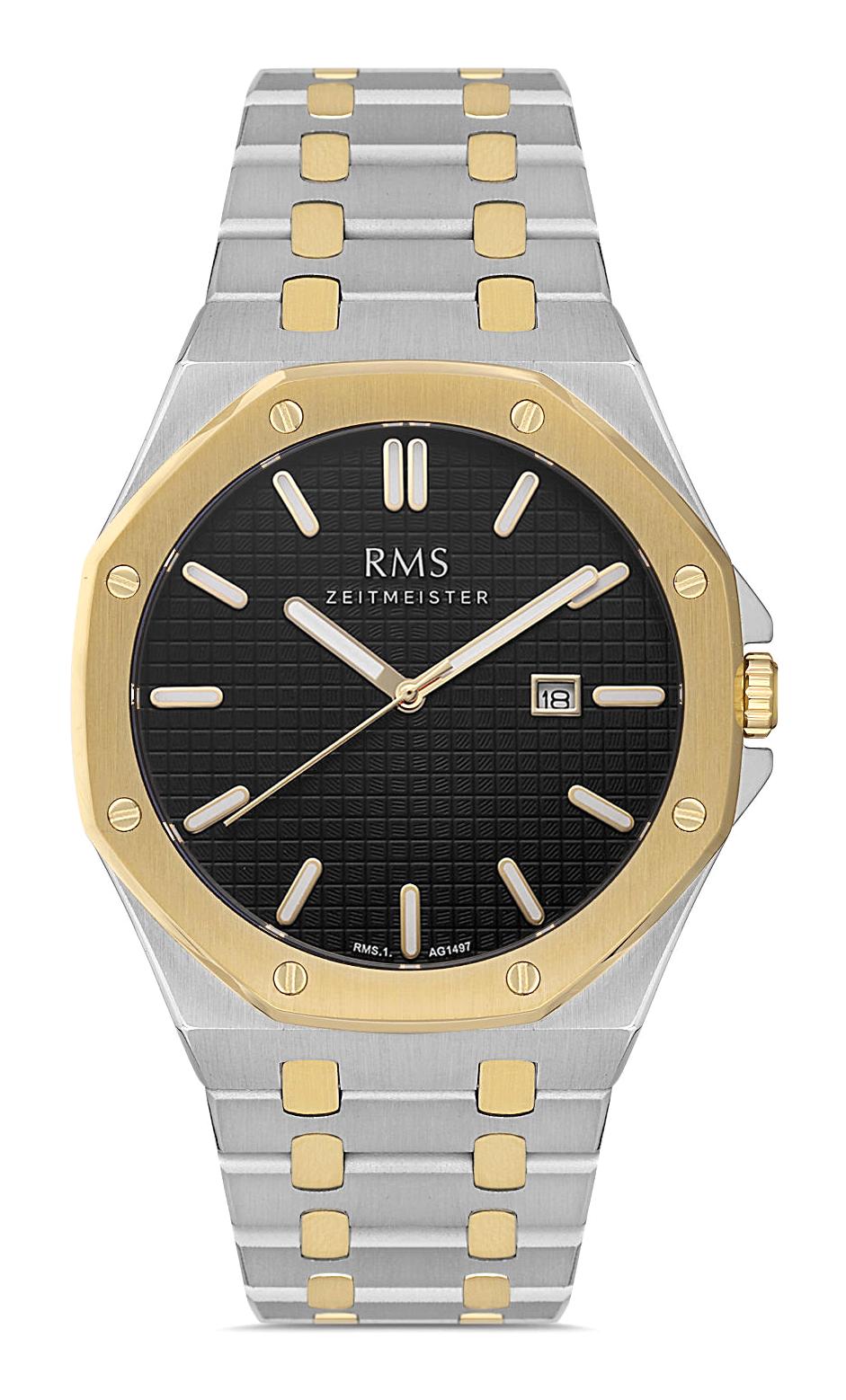 Romanson RMS.1.AG1497.05 Takvimli 40 mm Çelik Kordon Analog Erkek Kol Saati