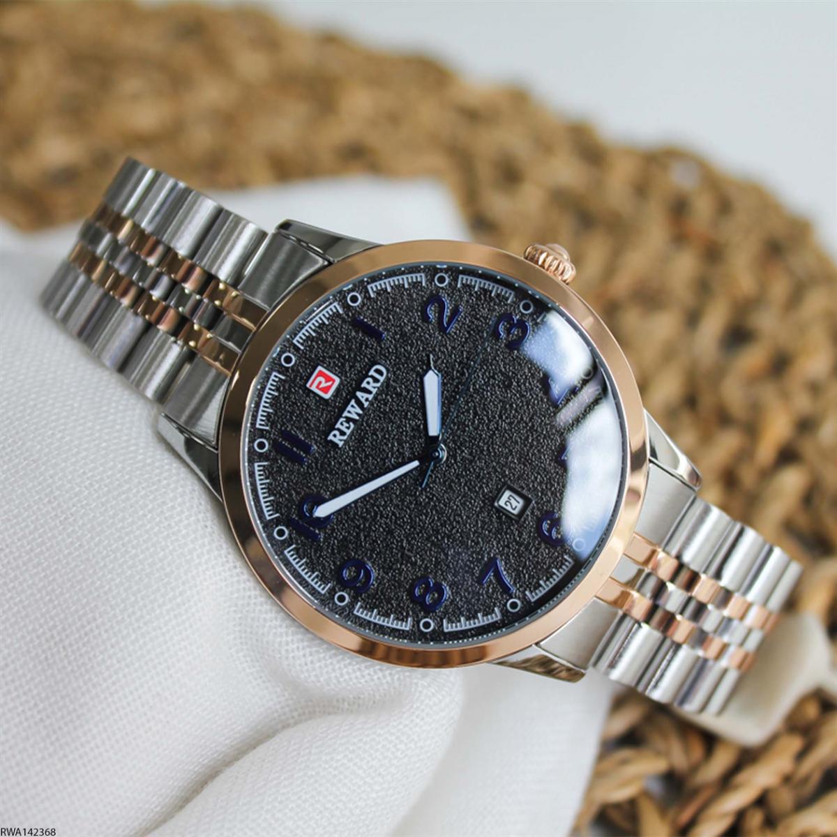 Reward RWA142368 Takvimli 44 mm Gri-Rose Gold Metal Kordon Analog Erkek Kol Saati