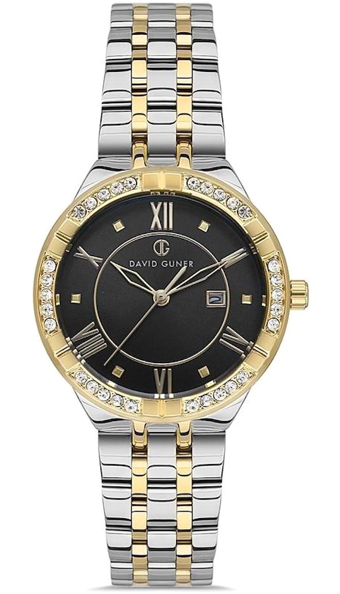David Guner DG-8389LA-D2 Takvimli 42 mm Çelik Kordon Analog Kol Saati