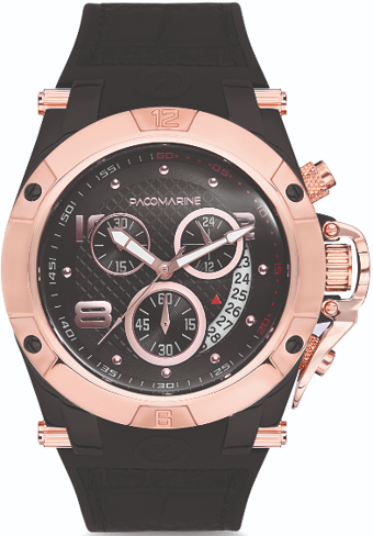 Pacomarine PM.51163.05 Takvimli 46 mm Siyah Çelik Kordon Analog Erkek Kol Saati