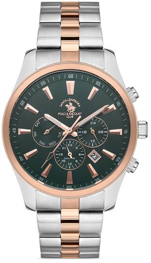 Santa Barbara Polo & Racquet Club SB.1.10291.3 Takvimli 43 mm Gri-Rose Gold Çelik Kordon Analog Kol Saati
