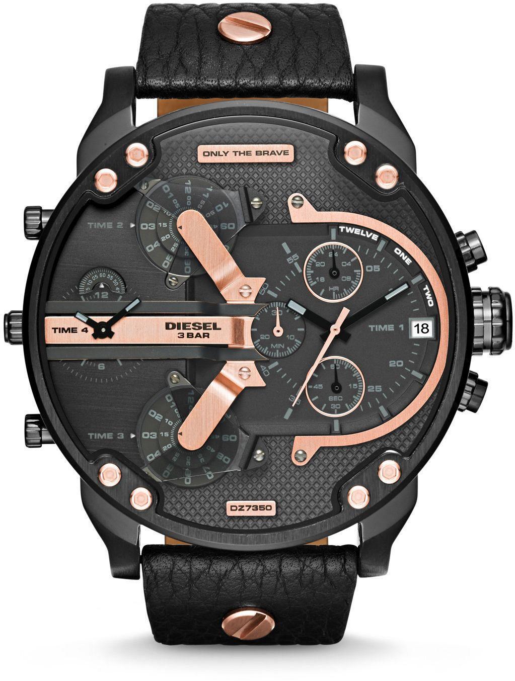 Diesel DZ7350 Takvimli 42 mm Siyah Metal Kordon Analog Erkek Kol Saati
