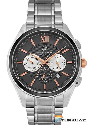 Beverly Hills Polo Club BP3039 Takvimli 46 mm Çelik Kordon Analog Erkek Kol Saati