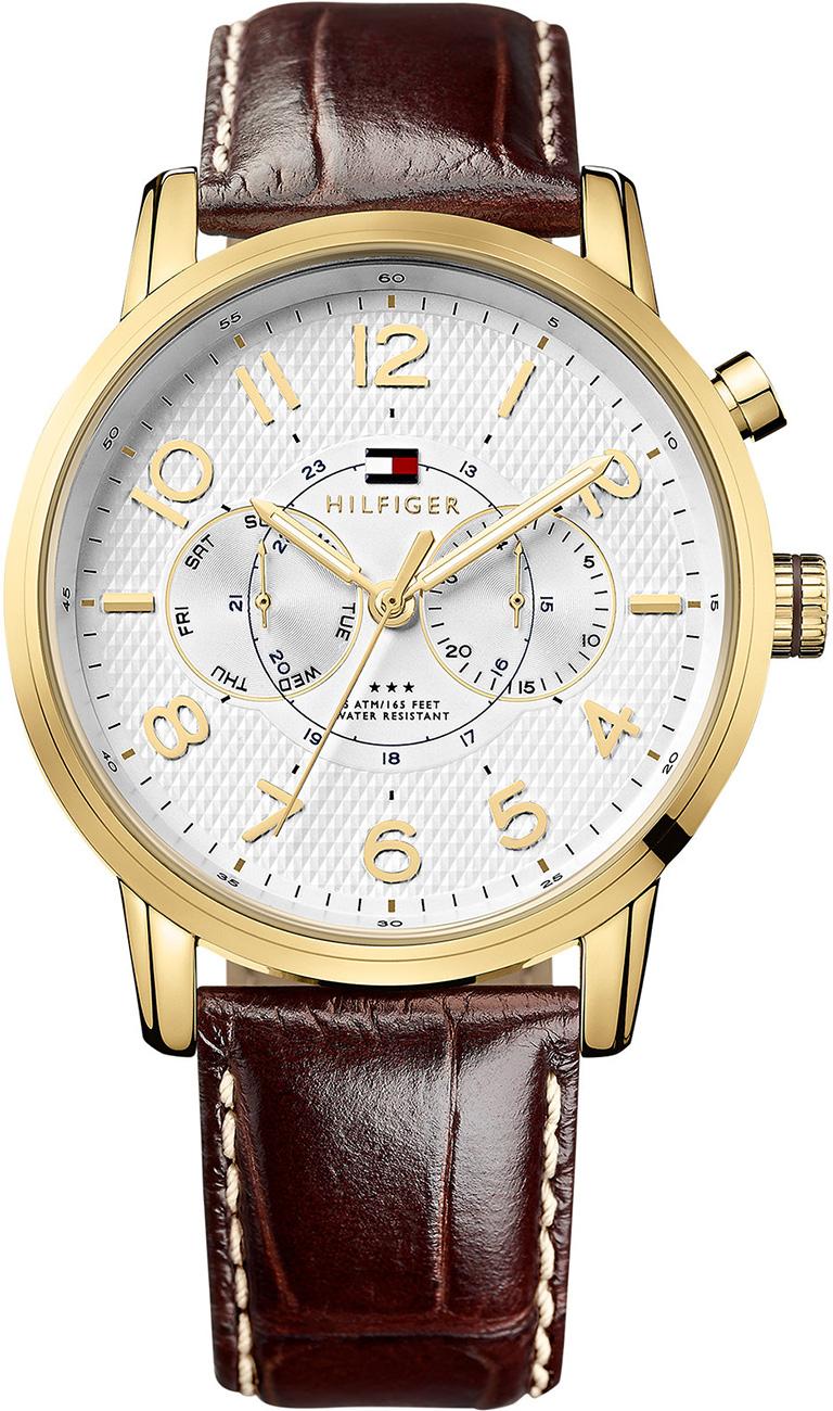 Tommy Hilfiger TH1791082 Takvimli 44 mm Kahverengi Deri Kordon Analog Kol Saati