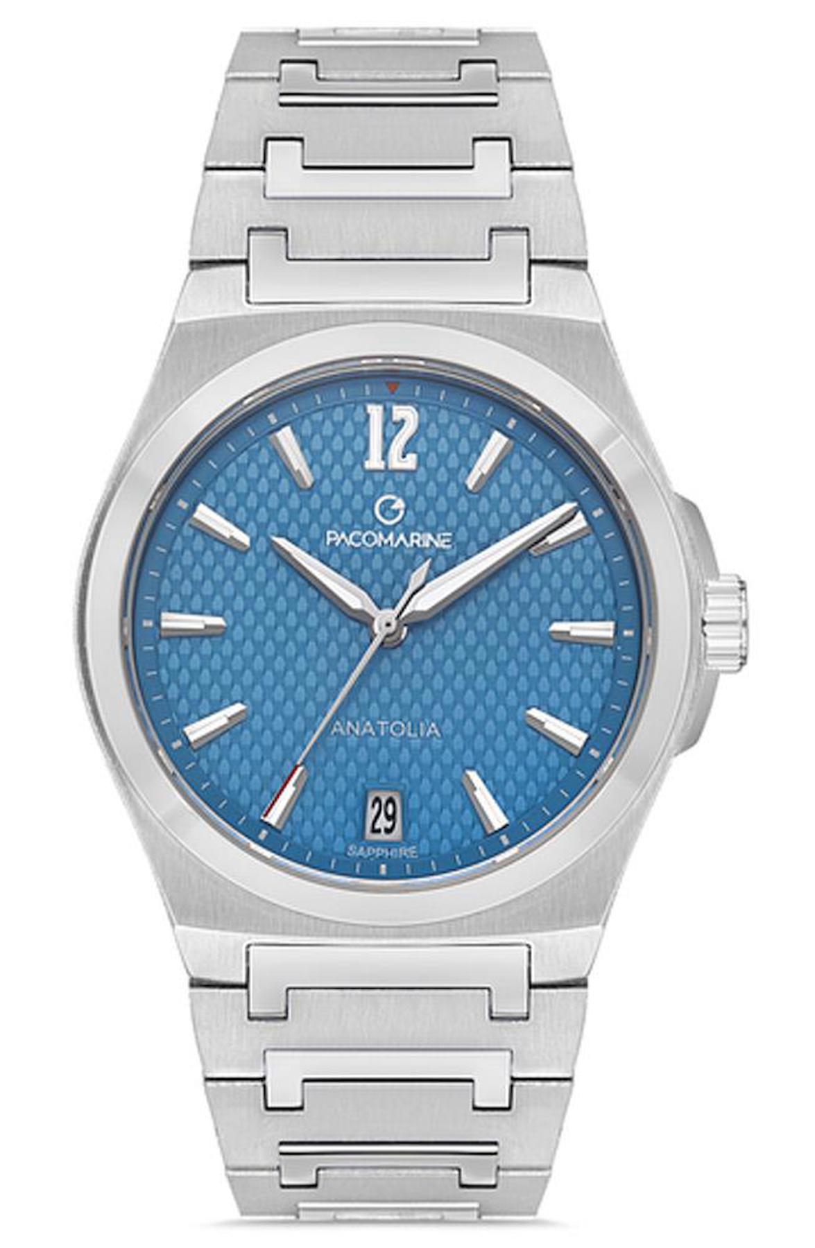 Pacomarine PM.22001.05 Takvimli 41 mm Çelik Kordon Analog Erkek Kol Saati