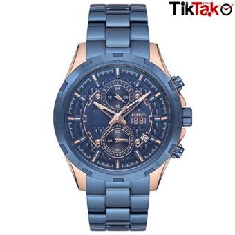 Cerruti 1881 CRA30905 Takvimli Lacivert Çelik Kordon Analog Erkek Kol Saati