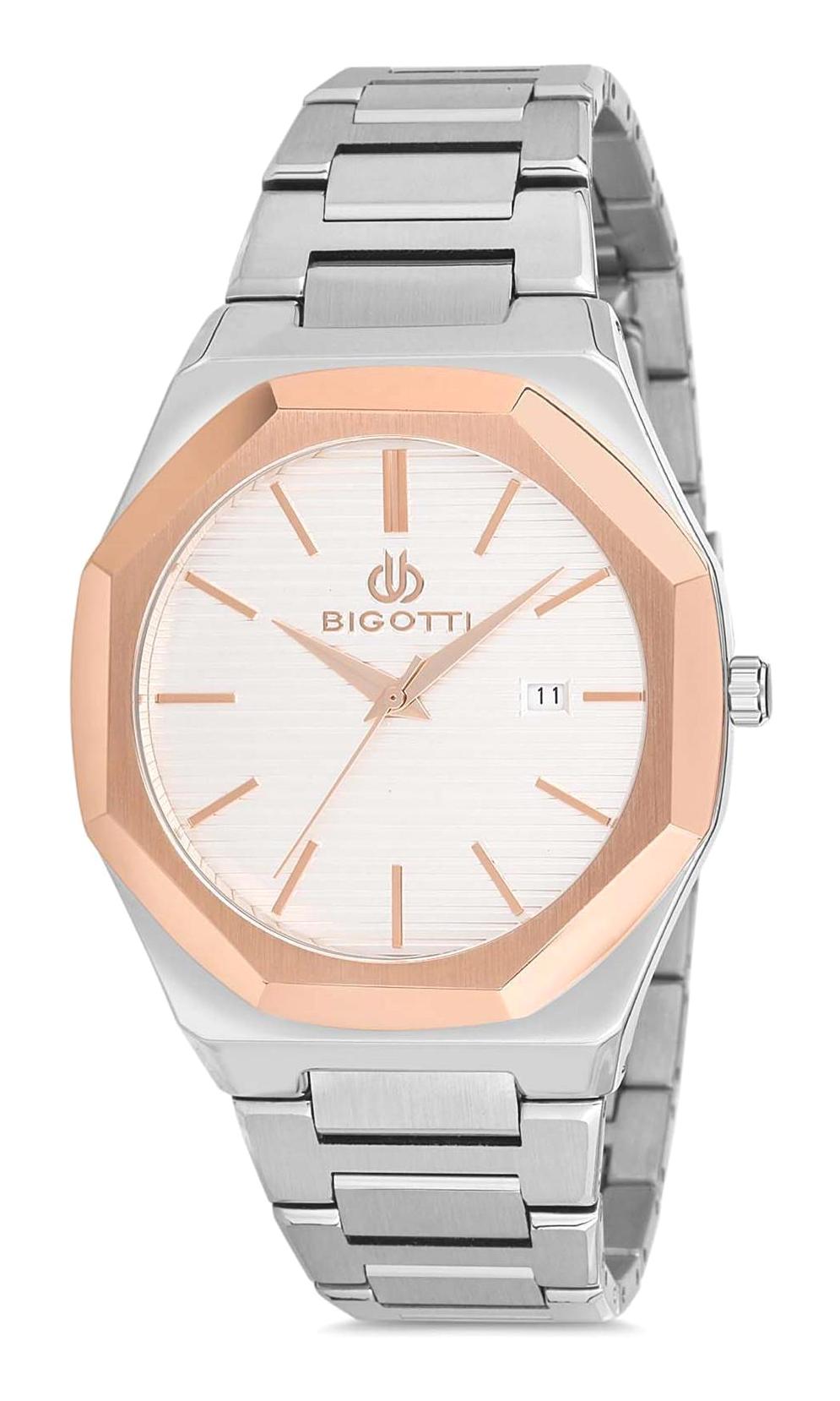 Bigotti BG.1.10186.4 Takvimli 41 mm Çelik Kordon Analog Erkek Kol Saati