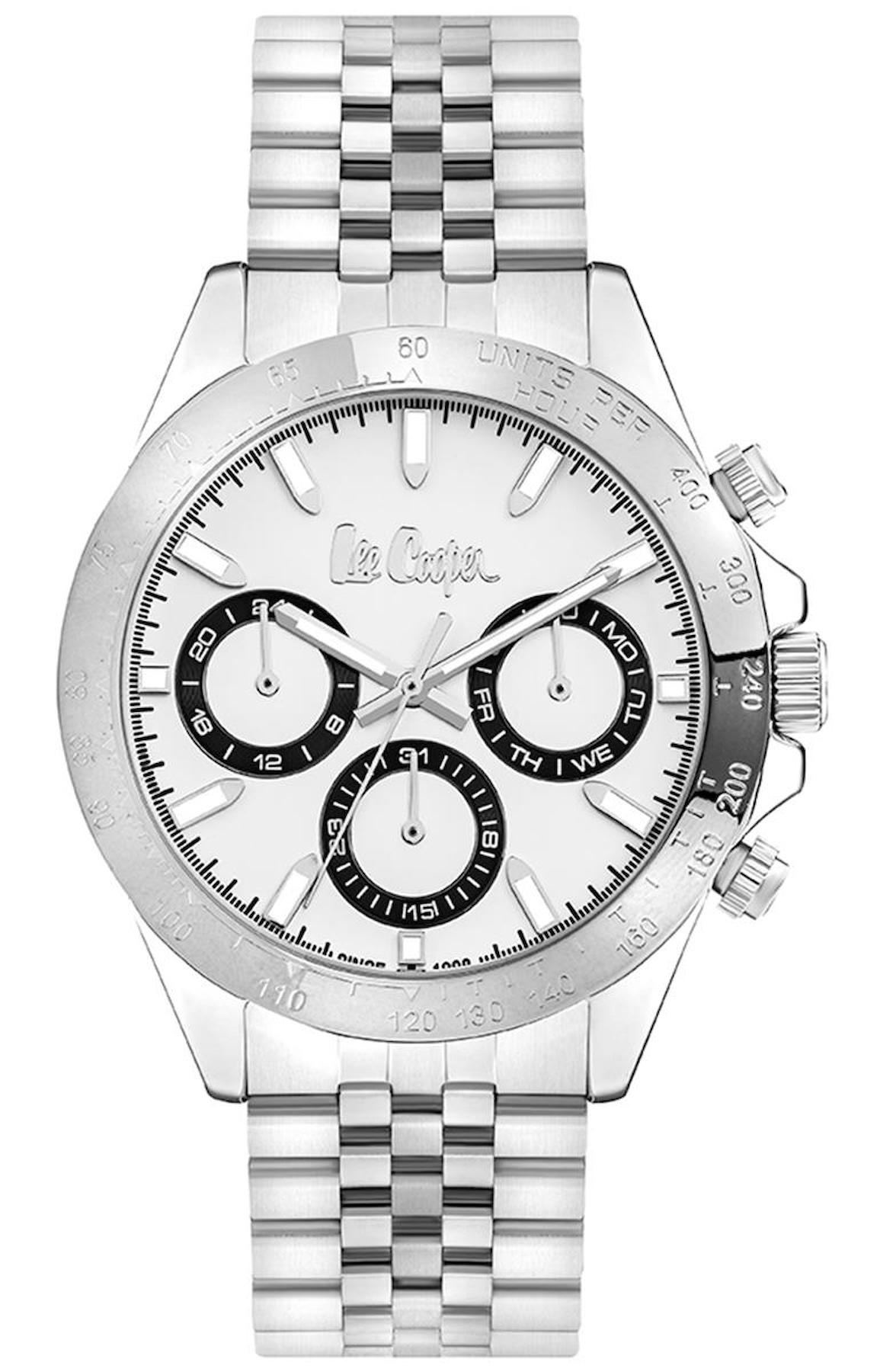 Lee Cooper LC07963.330 Takvimli Metal Kordon Analog Erkek Kol Saati