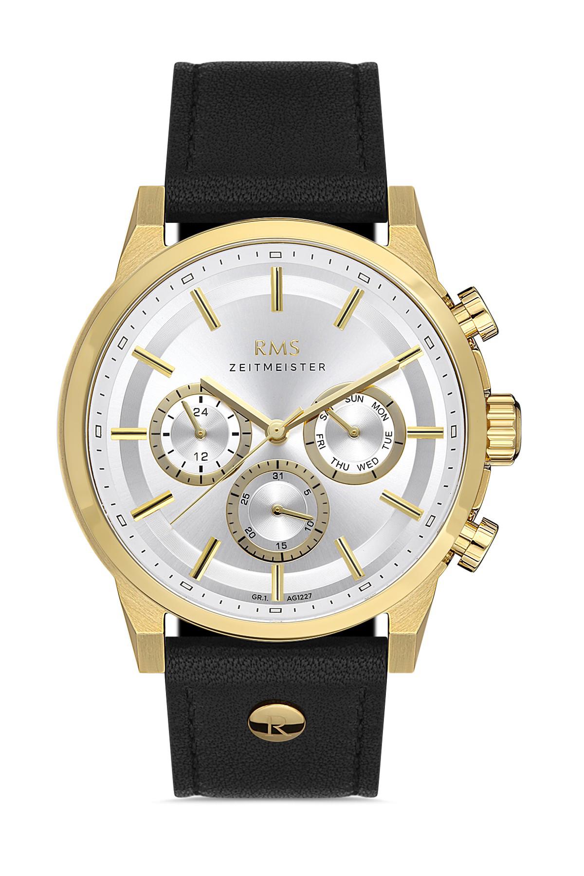 Romanson RMS.1.AG1227.14 Takvimli Siyah Deri Kordon Analog Erkek Kol Saati
