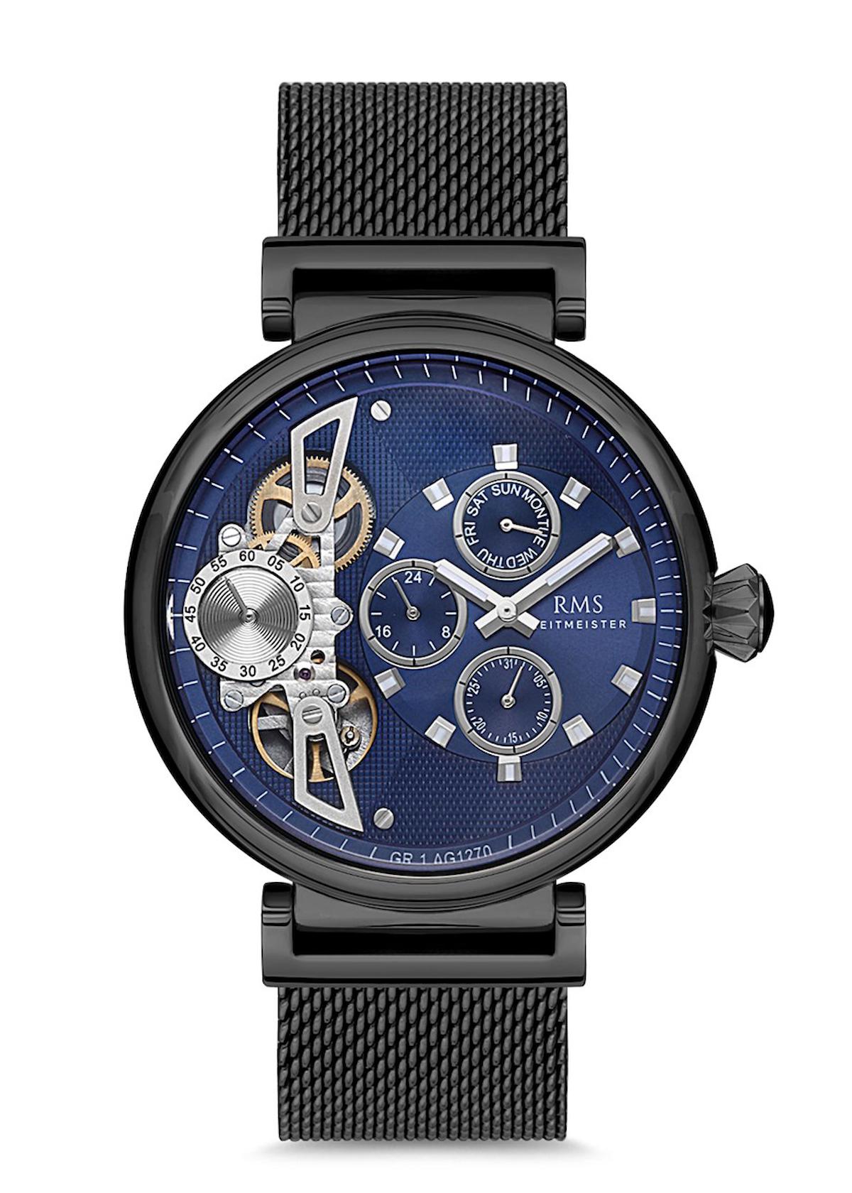 Grand Romanson GR.1.AG1266.04 Takvimli 41-45 mm Siyah Hasır Kordon Analog Erkek Kol Saati