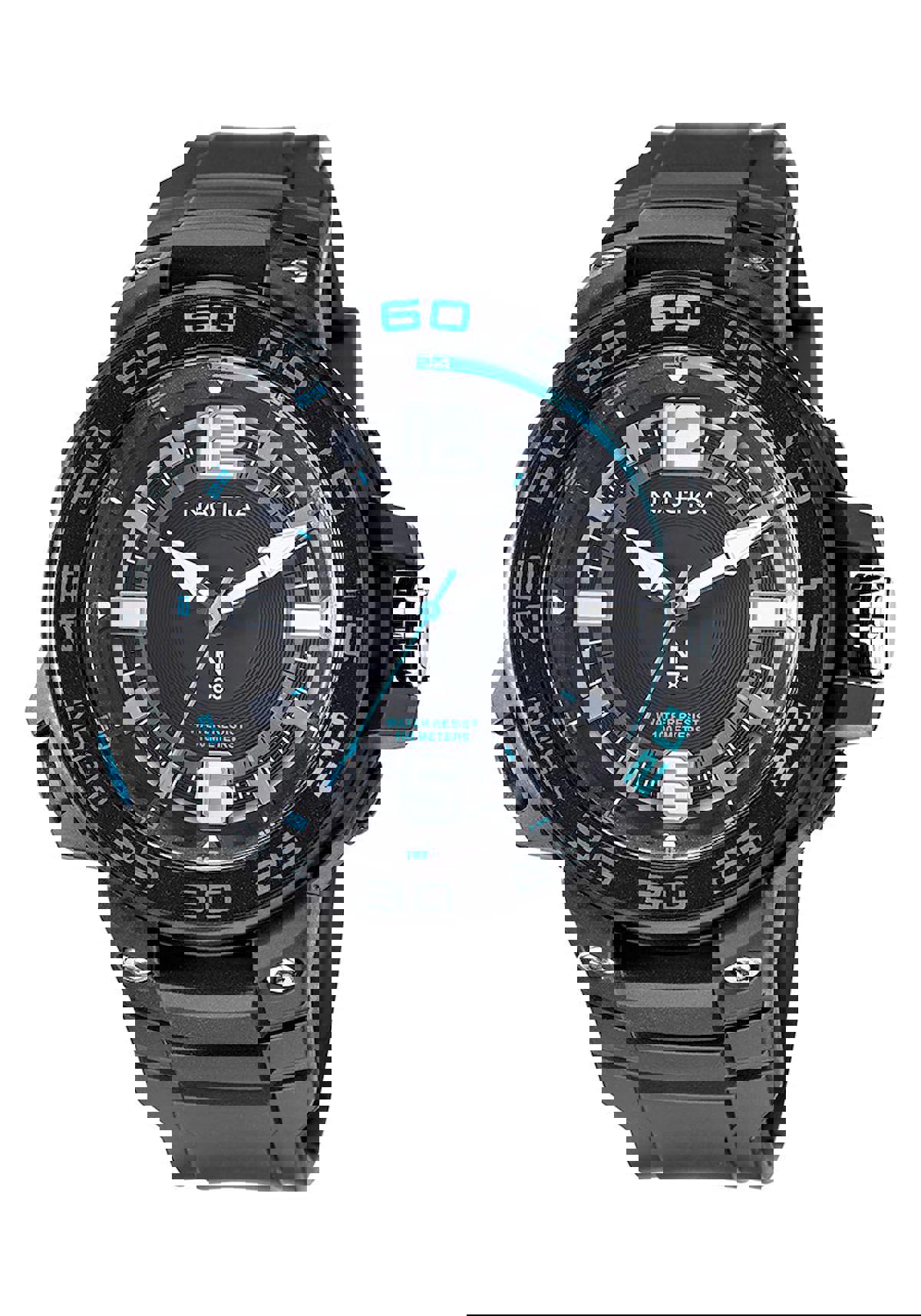 Nautica NAPCNF109 Takvimli 46 mm Siyah Silikon Kordon Analog Erkek Kol Saati
