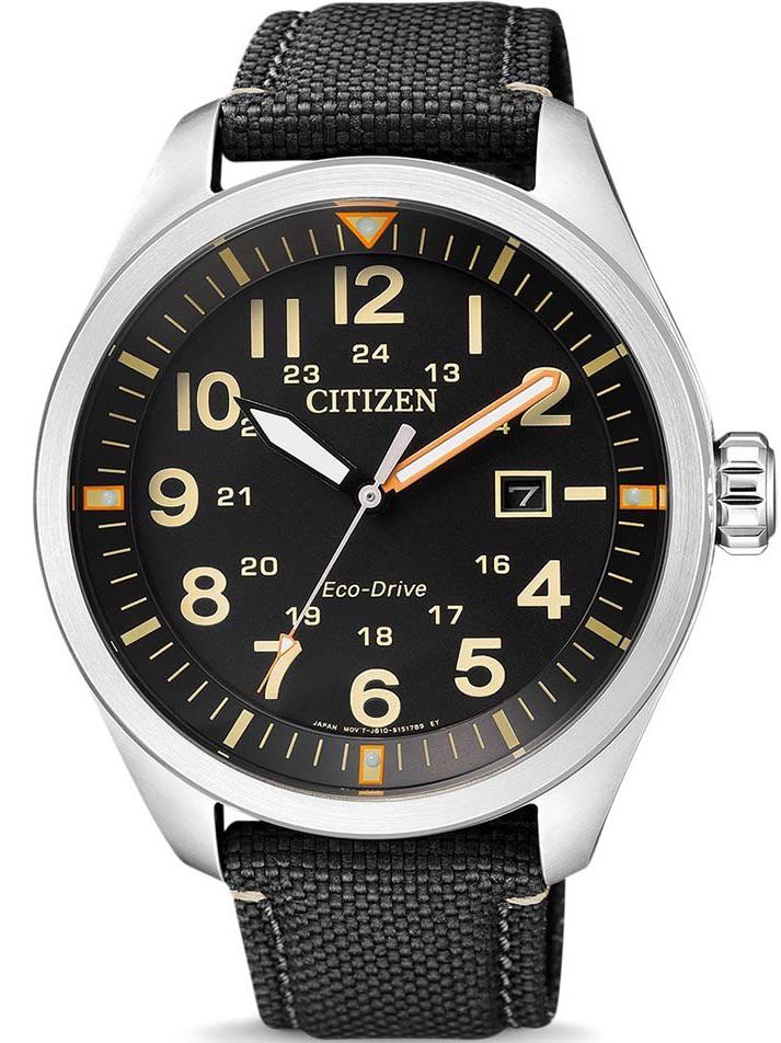 Citizen AW5000-24E Takvimli 43 mm Siyah Kanvas Kordon Analog Erkek Kol Saati