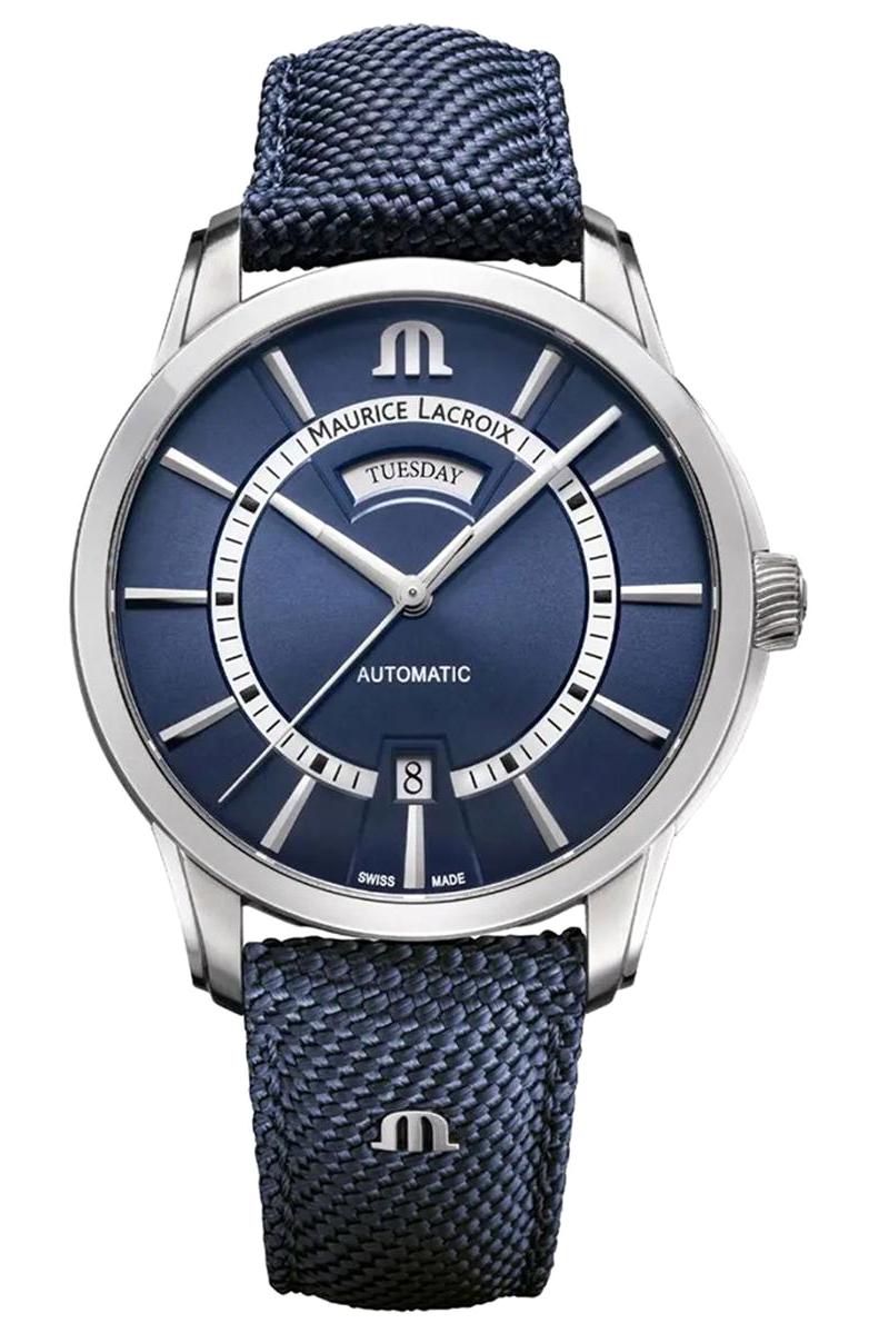 Maurice Lacroix PT6358SS004431-4 Takvimli 41 mm Lacivert Çelik Kordon Analog Erkek Kol Saati