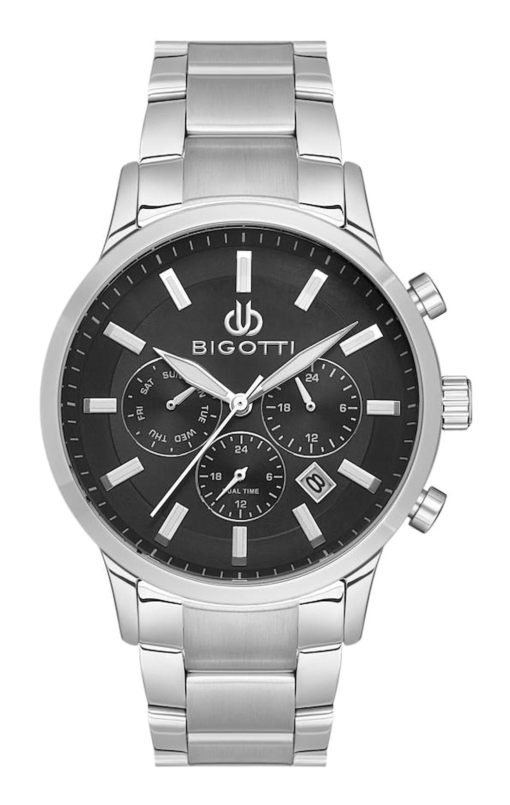 Bigotti BG.1.10484.2 Takvimli 43 mm Çelik Kordon Analog Erkek Kol Saati