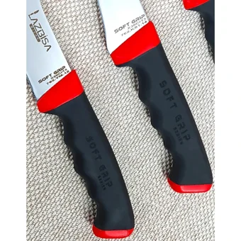 Lazbisa Soft Grip 5 Parça Mutfak Bıçak Seti Et Ekmek Sebze Meyve Bıçak ( No: 0-1-2-Y-S ) ( Abs Kaymaz Sap )