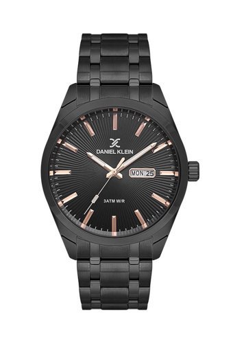 Daniel Klein DKF.2301.06 Takvimli 43 mm Siyah Çelik Kordon Analog Erkek Kol Saati