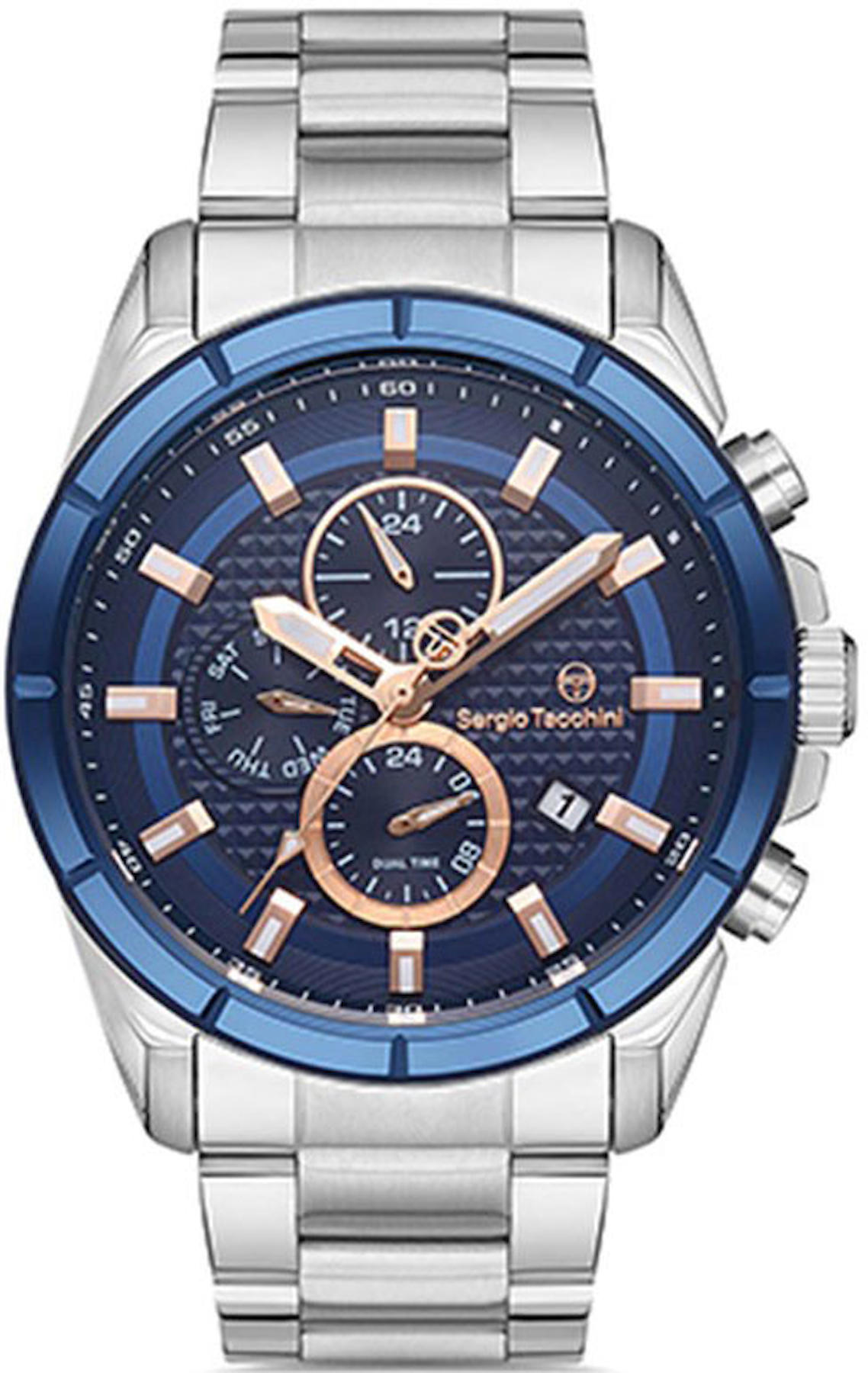 Sergio Tacchini ST.1.10237.5 Takvimli 44 mm Çelik Kordon Analog Kol Saati